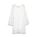 ZANZEA Women's Sexy Summer Casual Chiffon Long Sleeve Off Shoulder Beach Mini Top Dress White L