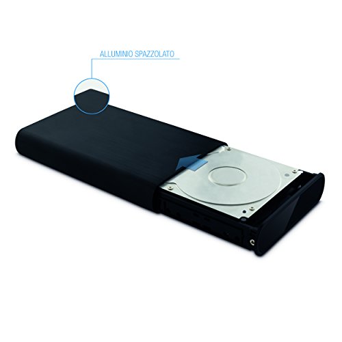 FANTEC DB-ALU3 Externes Festplattengehäuse (für den Einbau einer 8,89 cm (3,5 Zoll) SATA Festplatte, USB 3.0 Anschluss, bis zu 5 Gbit/s Datentransfer, gebürstetes Aluminium Gehäuse) schwarz - 5