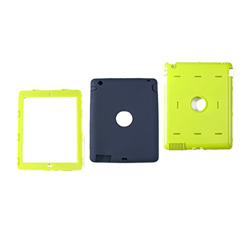 iPad 2 Hülle,iPad 3 Hülle,iPad 4 Hülle, BENTOBEN Heavy Duty Case Hoch Schlagfest Drei Schicht Rüstung Ganzkörper -Schutzhülle für das iPad 2/3/4 Retina Marine-Blau / Grün - 5