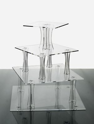 4 Tier Spiral Clear Acrylic Cupcake Stand
