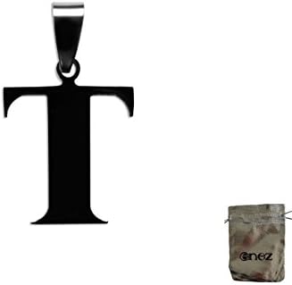 Original Enez Pendant Stainless Steel Letter T 3.0 cm R2995 + Gift Bag