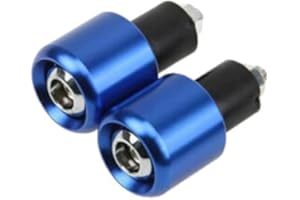 CALIWILL 7/8 Inch 22mm Motorcycle Handlebar Ends Plug Motorcycle Handlebar Ends Plug Grip Weights Anti Vibration 2 PCS(Blue)