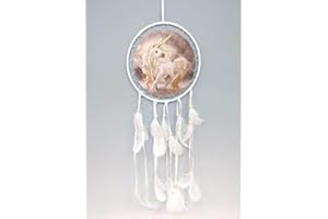 YoL Dream catcher unicorn fantasy traditional dreamcatcher girls brown feathers