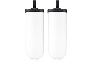 DOULTON British Berkefeld Water Filter with Activated Carbon - 2 x 7 Ultra Fluoride Ceramic Gravity Filter Cartridge Reduces Contaminants | WRAS Certified Drinking Water Candle Element| 8B76