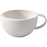 Villeroy & Boch - NewMoon Kaffeeobertasse, elegante Tasse für die Kaffeestunde, Premium Porzellan, spülmaschinenfest, weiß, 1