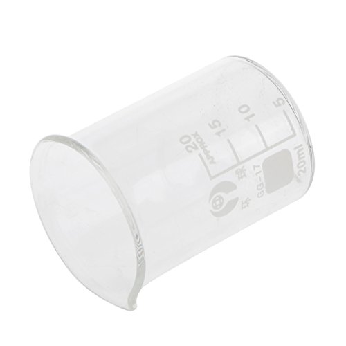 MagiDeal Niedrige Form Glas Messbecher Labor Becherglas Chemielabor Glaswaren 20ml - 6