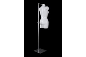 THE SHOPFITTING SHOP Colore Bianco Donna Lingerie Swimwear Fashion Manichino Busto completo con piattaforma di in metallolo