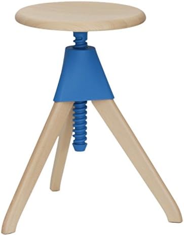 Magis The Wild Bunch Jerry Stool, 50-66 cm - Matt Light Blue/Natural Beech