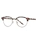 Produktbild AdorabFrames Brille Halbrahmen Brillengestell flacher Spiegel Brillengestell Unisex Bohnenfarbe Goldrahmen