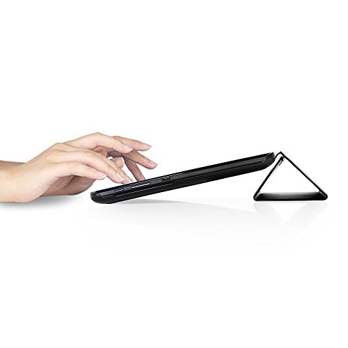 ELTD Lenovo TAB3 10 Plus / Lenovo Tab 3 A10-70F Hülle Case – Ultra Schlank Smart Cover Tasche Schutzhülle Case für Lenovo TAB3 10 Plus / Lenovo Tab 3 A10-70F 25,65cm (10,1 Zoll Full HD IPS) mit Standfunktion, Schwarz - 2