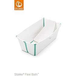 Stokke® Baignoire pliable Flexi Bath avec support pour nouveau-né Blanc/Aqua