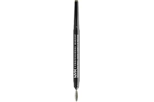 NYX Professional Makeup Lápiz de cejas Precision Brow Pencil, Dos lados: lápiz de cejas y cepillo espiral, Fórmula vegana, Tono: Taupe