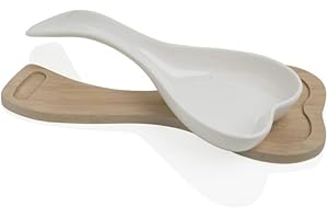 BRANDANI ITALIAN STYLE Poggiamestolo in Porcellana Bianca e supporto in Legno Cuore 54613 Brandani