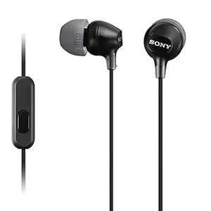 Sony MDR-EX15AP EX Wired In Ear Headphone with Mic (Black)