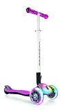 Desarrollar el equilibrio Globber Lights Patinete Elite Multi Luces, Unisex Adulto, Rosa, Talla Unica