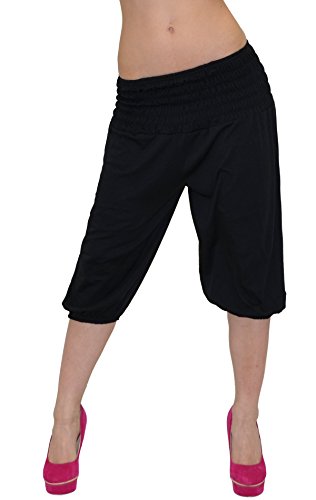 Damen Capri Hose Damen kurze Sommerhose Bermuda Hose Haremshose Pumphose - 100% Original by-tex