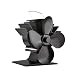 Produktbild LoveOlvidoD Solide 4 Klingen Wärmebetriebene Herd Fan Kraftstoff Energiesparende Aluminium Herd Fan Umweltfreundliche Premium Herd Lüfter Für Haus