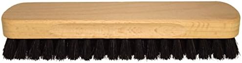 DELARA Two wooden polishing brushes with indented grips, pure natural bristles, colours: natural and black