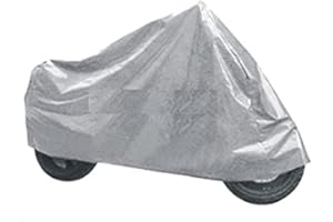 EMMEA TELO COPRIMOTO COPRI MOTO ANTIPOLVERE COMPATIBILE CON PIAGGIO VESPA PX 150 TG M DA INTERNO SOLE UNIVERSALE GRIGIO