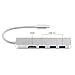 Produktbild USB-C-Hub-Typ-C-Adapter HDMI 3 USB 3.0, bewegliches Aluminium USB Dongle C(Silber-) Jasnyfall