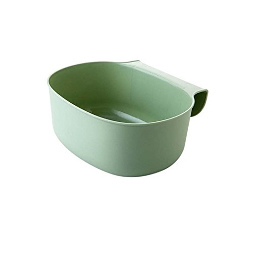 Hanging Kitchen Cabinet Door Trash Rack Food Organizer, Easy Hand Wash Durable Environmental Storage Garbage Boxs (Green)