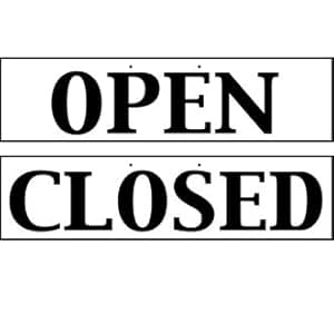 Reversible Sign / Notice - Open / Closed Sign - simple and visible ...