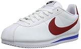 zapatillas nike mujer flores adulto Nike Classic Cortez Leather, Zapatillas para Mujer, Blanco (White Red-Varsity Royal 103), 39 EU
