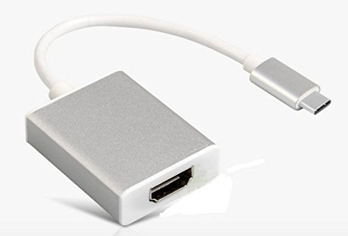 Alida Systems & reg; USB 3.1 Typ-C zu HDMI Adapter mit Metallschale. Dieser Adapter funktioniert mit Apple Macbook Retina 12 "Laptop 2015, 15" MacBook Pro 2016, Google Chromebook Pixel, neuer Acer Switch Alpha 12, Dell XPS 13/15, Lenovo Yoga 900, Pixel C, LG G5, LG V20, Lumia 950 / 950XL, HP Spectre X2, 2016 13 "/ 15" Neues MacBook Pro mit Thunderbolt 3 / USB-C-Anschluss, 2016 12 "Retina MacBook, LG Google Nexus 5X.