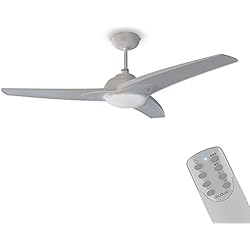 Cecotec ForceSilence Aero 460 Ventilador de Techo 42” / 106 cm, 3 Aspas, 60 W, 3 Velocidades, Función Invierno, Mando a Distancia, Color Blanco