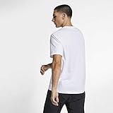camiseta jordan bulls corte ingles Cuello redondo acanalado Nike Jumpman Flight HBR tee T-Shirt de Baloncesto, Hombre, Blanco (White/Black), L