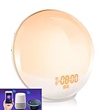 Luz de estado de ánimo personalizada: hay un total de 6 luces de colores en verde, rojo, azul, púrpura, naranja e índigo y puede elegir como su lámpara de atmósfera según sus preferencias. La luz blanca se puede usar como una lámpara de cabecera con 10 configuraciones de brillo para proteger sus ojos.