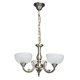 Eleganter kleiner Kronleuchter 3 Flammig kann im Wohnzimmer aber auch im Schlafzimmer für eine angenehm warme Beleuchtung sorgen.