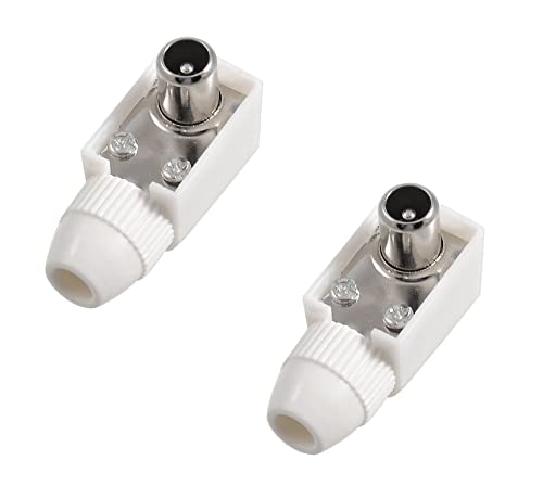ERH India (Pack of 2) TV PIN Male TV RF Coaxial Plug Connector Plastic TV Pin RF Socket for LED, LCD or Normal TVs and DVB Cable Wire Jointer RF Old TV Plug Or RF Plug Socket