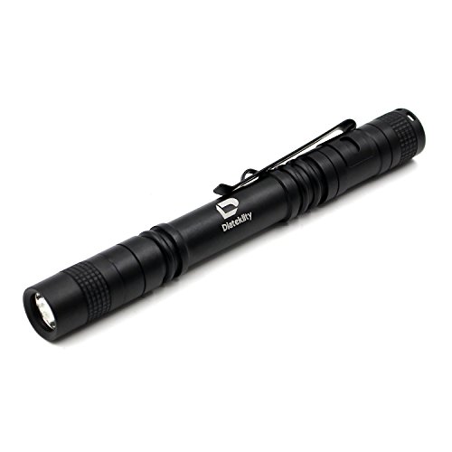 Diateklity kleine LED Mini-Taschenlampe 100Lumen CREE XPE2-LED R3 - wasserdicht(Farbe: Schwarz, Lange: 15cm, Durchmesser:2,5cm)