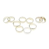 Baoblaze 10pcs/set 20/22mm Diameter Aluminum Alloy Trekking/Walking Stick Collars Rings - Silver, 22 x 6mm