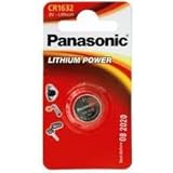 Panasonic CR1632 1632 Lot de 4 piles lithium 3 V