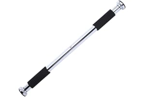 VR VETRINEINRETE Vetrineinrete® Barra per trazioni da Porta Regolabile telescopica da 62 a 100 cm Allenamento bicipiti dorsali tricipidi Addominali Fitness carico Max 100 kg