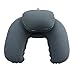 Produktbild HAHAJY Komfortables Nackenkissen Reisekissen Aufblasbare Nackenkissen U-Form Blow Up PVC Beflockungskissen, grau
