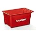 Produktbild EUROKRAFT Drehstapelbehälter aus lebensmittelechtem Polypropylen - Inhalt 6 Liter, VE 4 Stk, rot - Kunststoff-Behälter Mehrzweckbehälter Kästen Konische Behälter Stapelkästen aus Kunststoff Kunststoff-Stapelkästen Mehrwegbehälter Stapelkästen