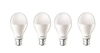 Philips Stellar Bright Base B22 20-Watt LED Bulb (Pack of 4, White)