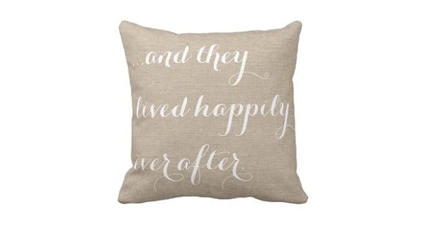 And They Lived Happily Ever After Pillow Personalized 18x18 Inch