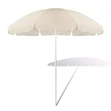 Tidyard Parasol de Plage en Polyeste - Protection UV - Stable et Durable - Jaune de Sable 240cm
