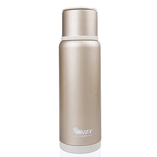 Beileer Edelstahl Thermobecher Kaffee Tee 450ml (Gold)