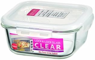 Lock&Lock LLG226 Plat / Bo&icirc;te Carr&eacute; 930 ml en Verre