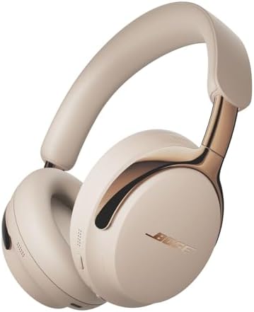 Bose QuietComfort Ultra (2ª Gen) cuffie wireless over-ear con Bluetooth, audio spaziale, cancellazione del rumore, microfono, durata della batteria fino a 30 ore, beige legno di mare