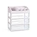 Produktbild Badezimmer Regal Hohe Qualität Extra große weiße 4-stufige kosmetische Aufbewahrungsbox Kunststoff Schublade Transparent Kommode Hautpflege Regale Lippenstift Finishing Rack Datei Regal Kleidung Verpa