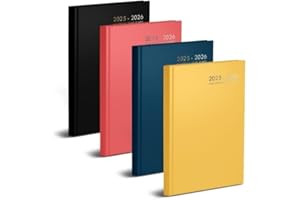 Sixstore A5 Diary Week to View 2025-2026 Academic Office Work Planner Desk Organiser A5 WTV 2025-26 Year Planning, with Hourly Slots, 8am - 5pm, 1 Diary Sent at Random