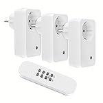 mumbi FS300 Funksteckdosen Set: 3 x Funksteckdose und 1x Fernbedienung - Plug & Play - 1100 Watt