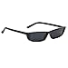 Produktbild Gazechimp Mini Kleine Oval dreieck Sonnenbrille Moderne Modische Spiegel Polarisierte Katzenauge Sonnenbrille - Schwarz