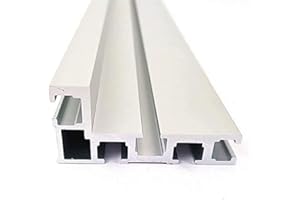 ZHFEIIRU T - Riel de inglete de ranura T, 75 rieles tipo T, ranura en T de aluminio, barandilla de ingletes de ranura en T, sierra circular de mesa para carpintería, mini riel T para montaje en valla (800 mm)